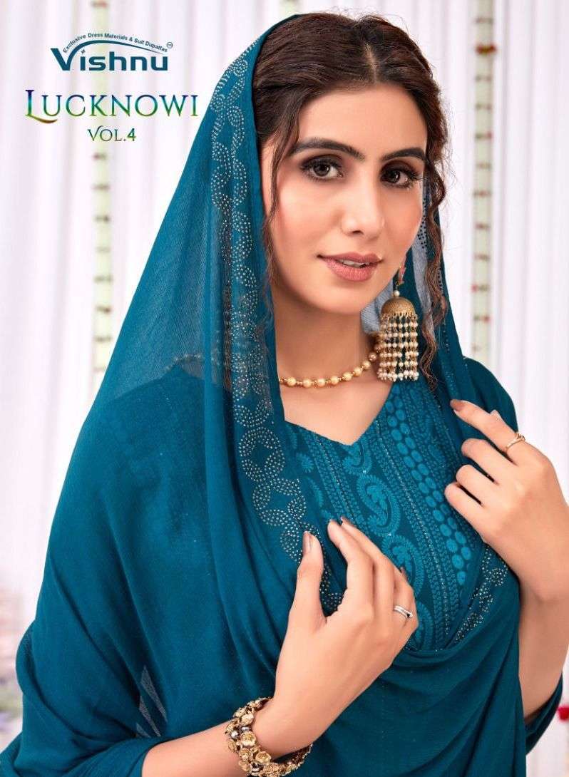 vishnu impex lucknowi vol 4 series 2001-2008 faux georgette suit 