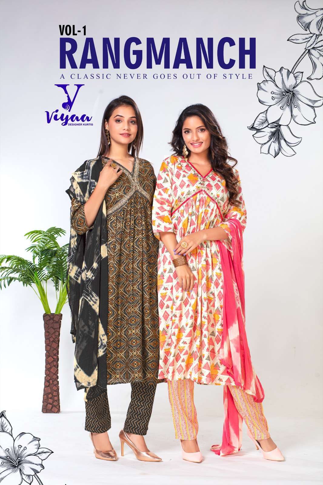 viyaa rangmanch series 101-106 pure capsule rayon readymade suit 