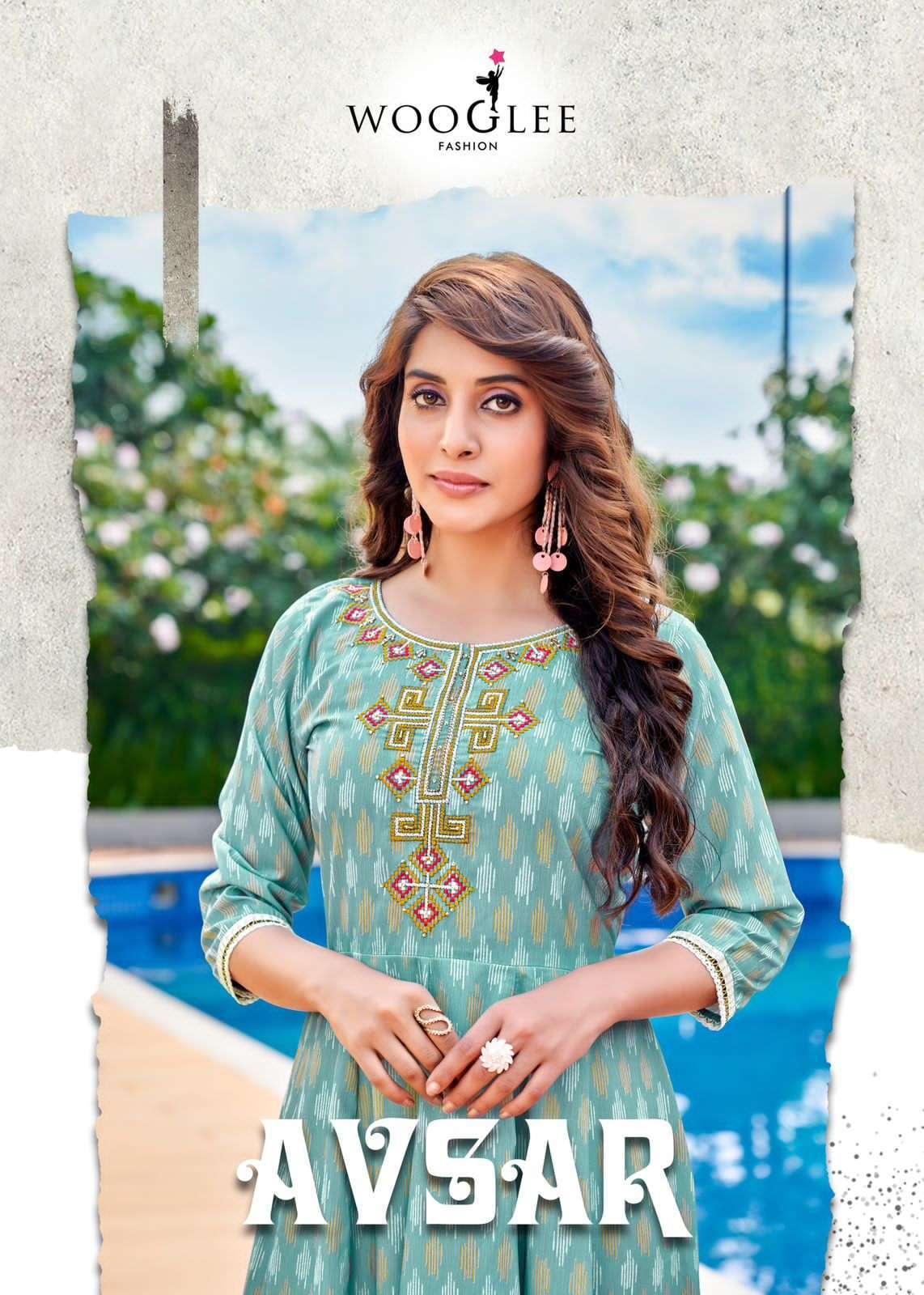 wooglee avsar series 2001-2006 Rincle Rayon Print kurti