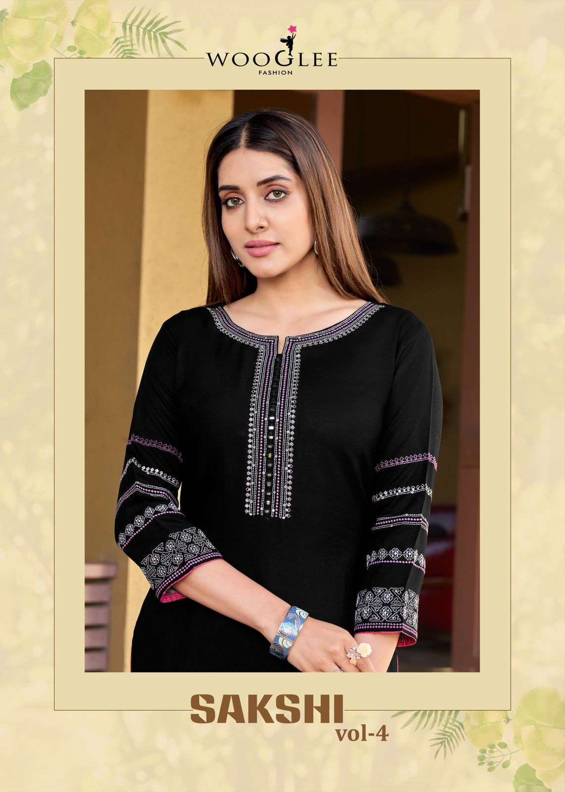 wooglee sakshi vol 4 series 4318-4323 Rayon Weaving Strip readymade suit 