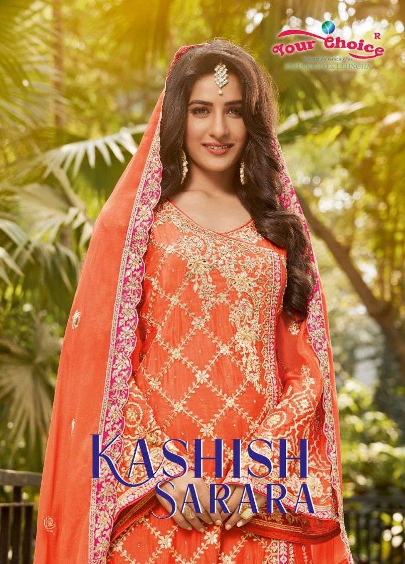 your choice kashish sarara series 1001-1004 Heavy georgette sharara suits