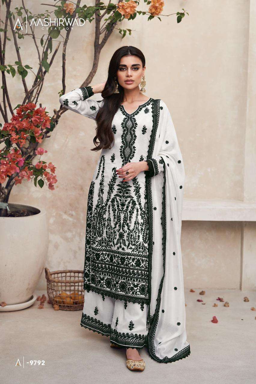 aashirwad creation gulkand mirza series 9791-9792 premium silk suit