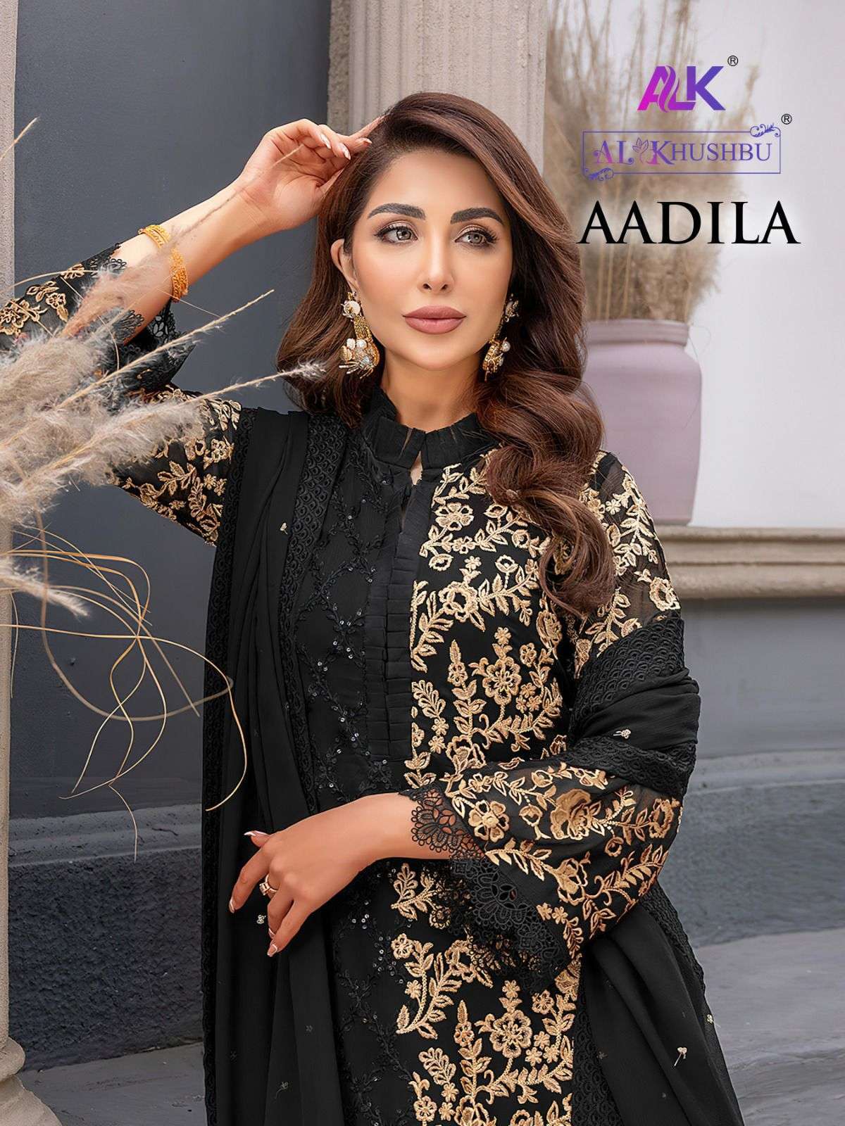 al khushbu aadila vol 1 series 5039 georgette embroidered suit 