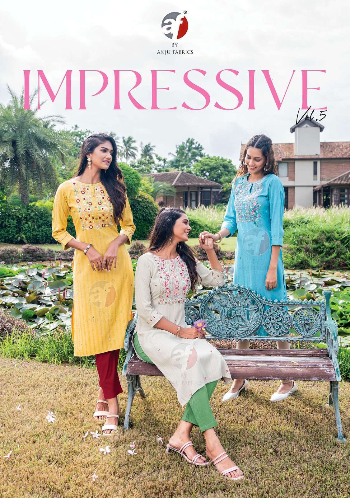 anju fab impressive vol 5 series 3161-3166 viscose rayon kurti