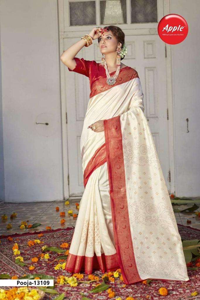 apple sarees pooja special vol 13 series 13101-13112 silk saree