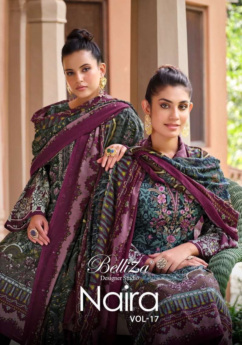 belliza naira vol 17 series 817001-817008 Pure Cotton Digital prints suit