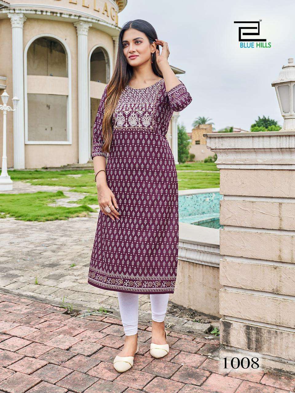 blue hills festival night short vol 1 series 1001-1008 rayon 14 kg kurti