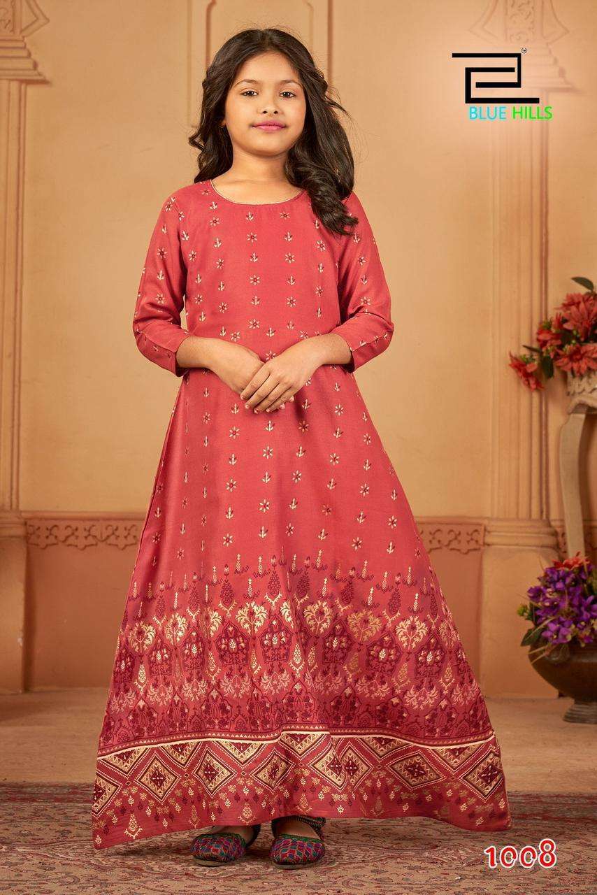 blue hills walkway for girls vol 45 series 1001-1008 Rayon 14 KG kurti