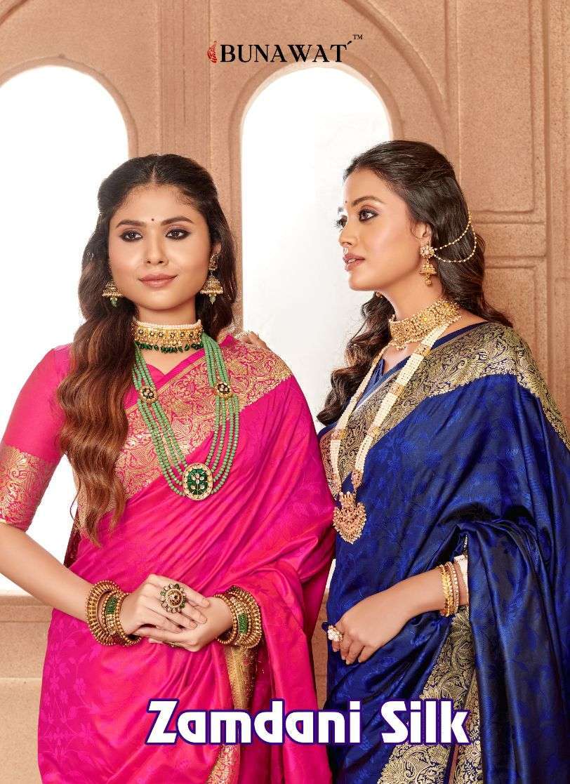 bunawat zamdani silk series 5007-5012 banarasi silk saree
