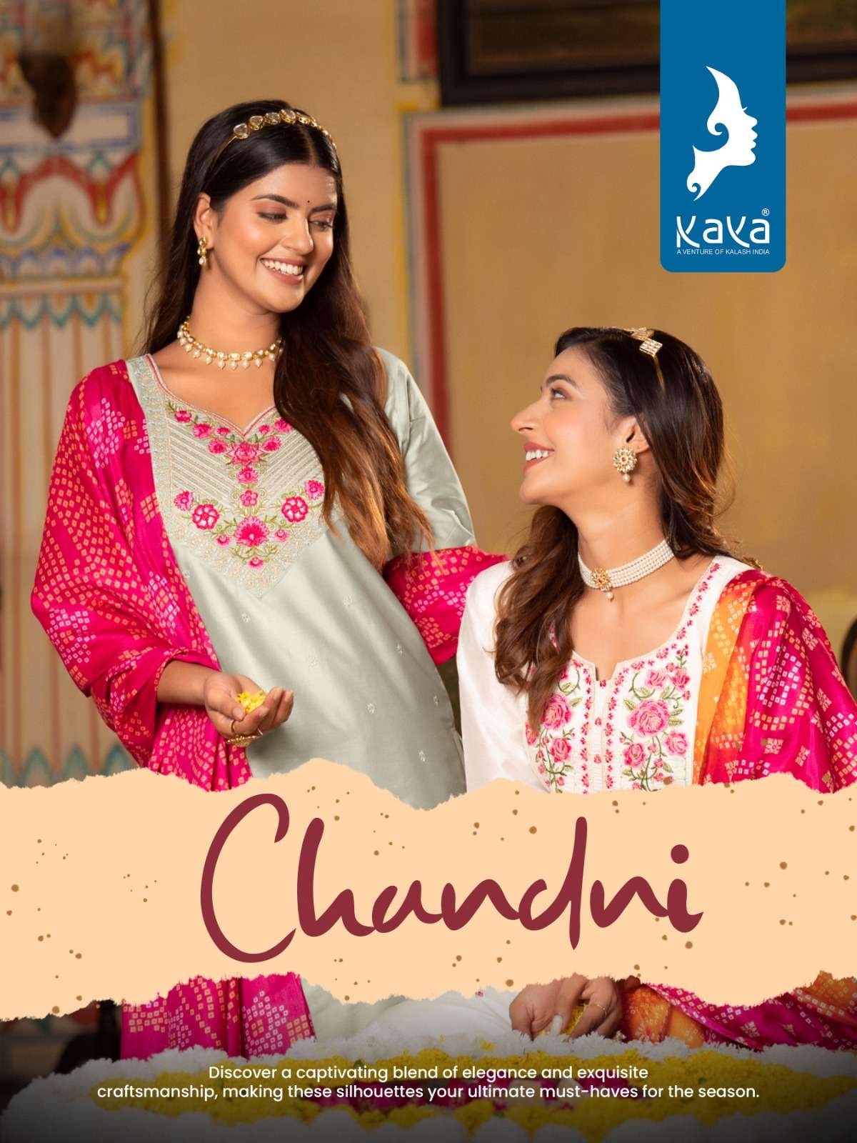 chandani designer chanderi suit 
