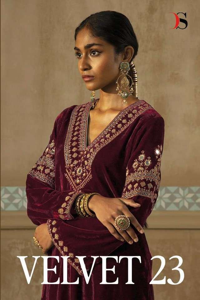 deepsy suits velvet 23 series 32211-32214 velvet embroidery suit