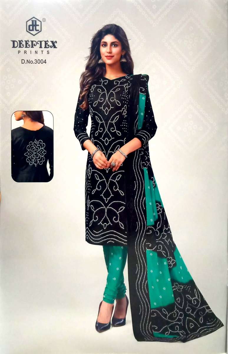 Deeptex Classic Chunari Vol-30 series 3001-3016 Pure Cotton Bandhani Prints suit