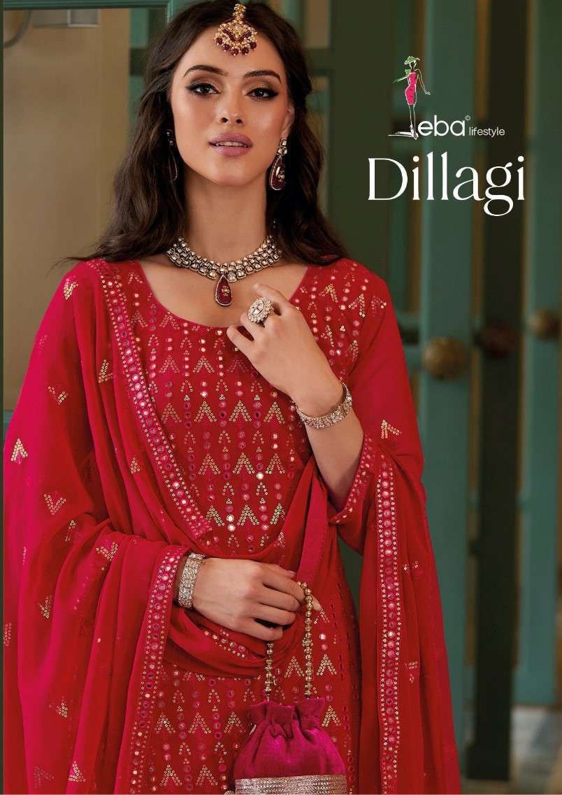 eba lifestyle dillagi series 1618-1620 blooming georgette suit
