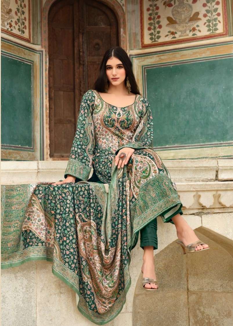 fida aakarsh series 1001-1006 wool dress material 