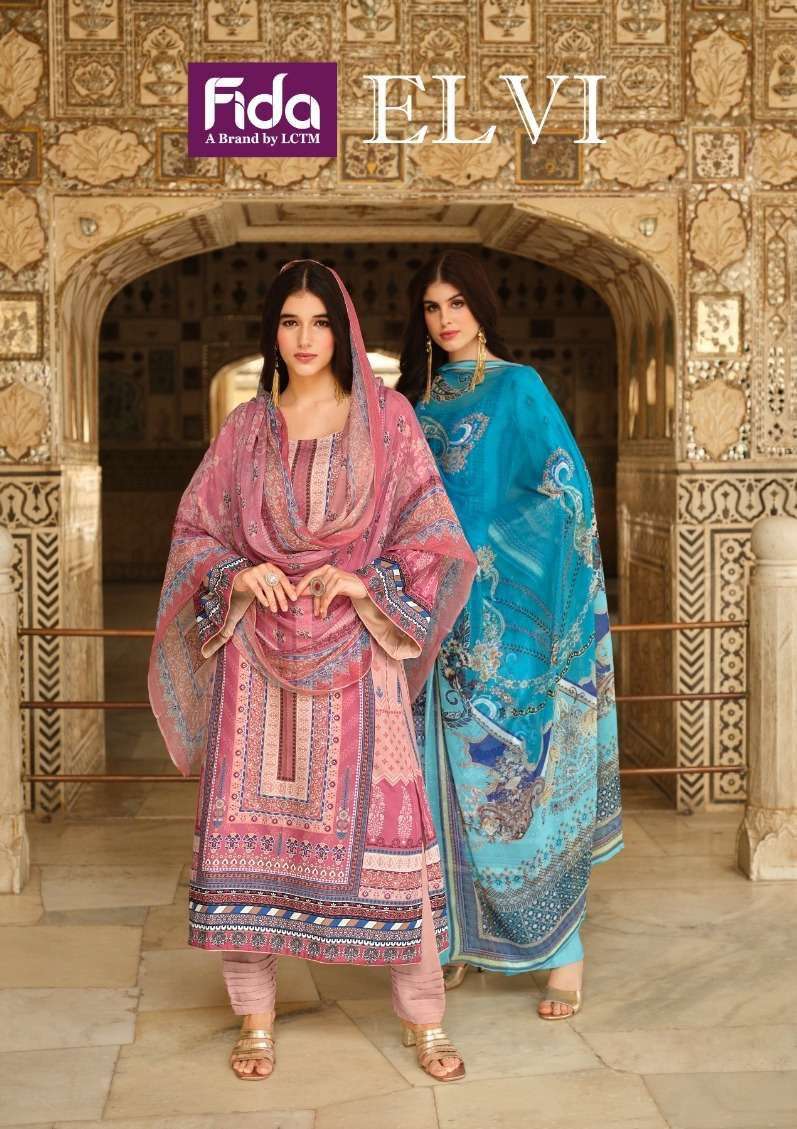 fida elvi series 1001-106 fancy printed suit