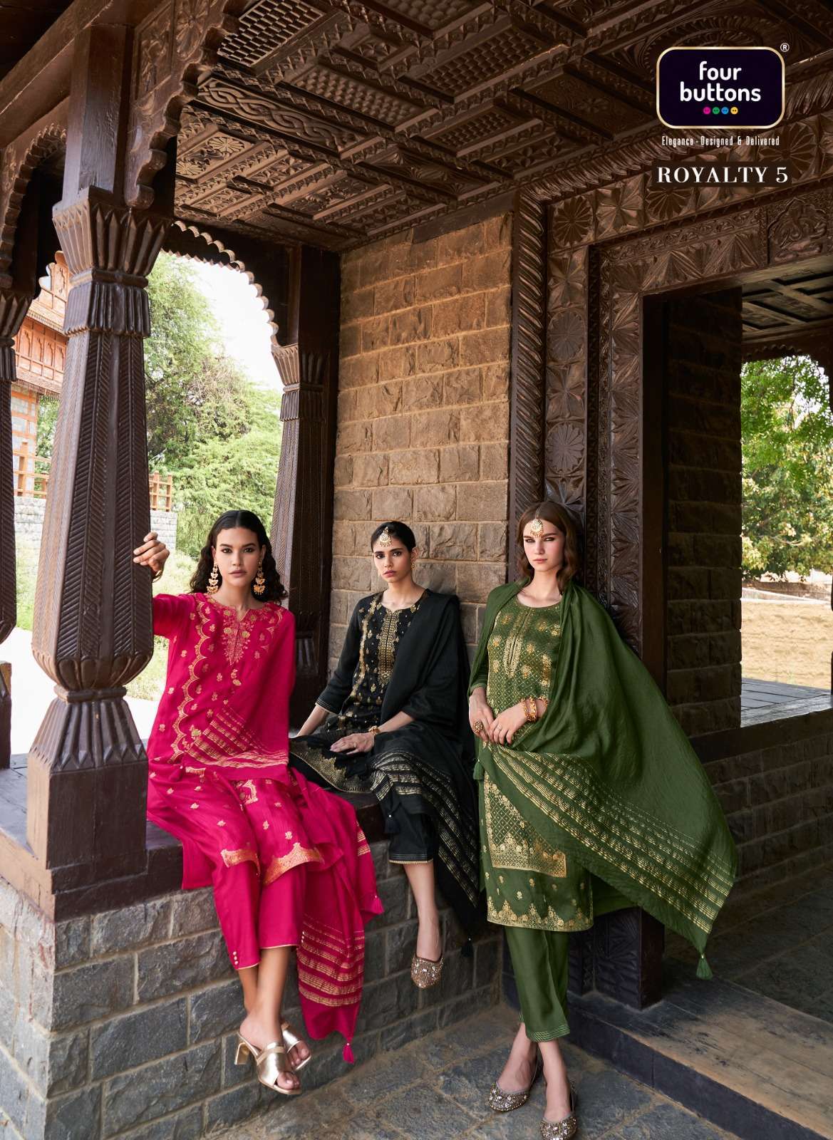 four buttons royalty vol 5 series 3291-3296 pure dola silk suit 