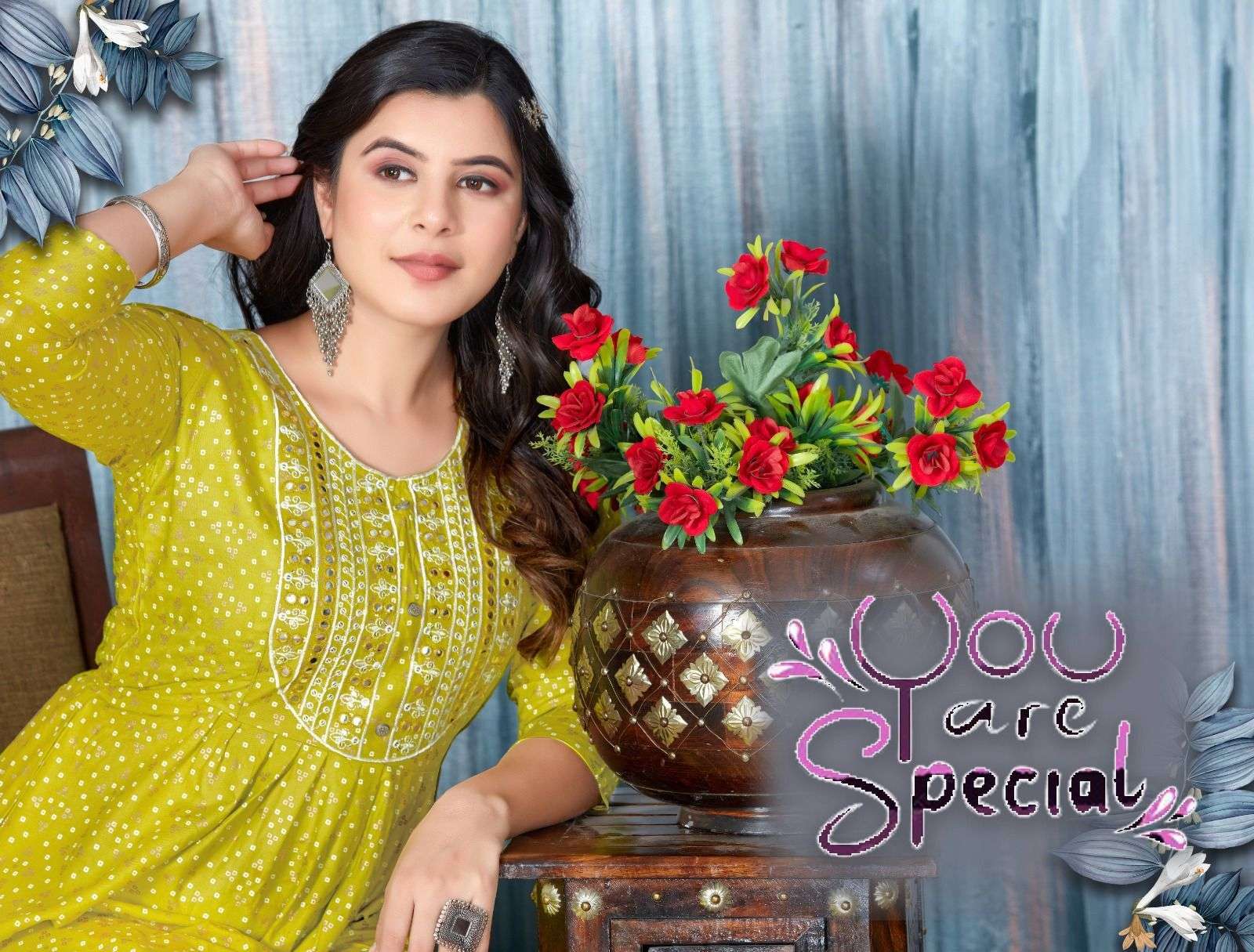 Golden series 3001-3008 Rayon Heavy Fancy Kurti 