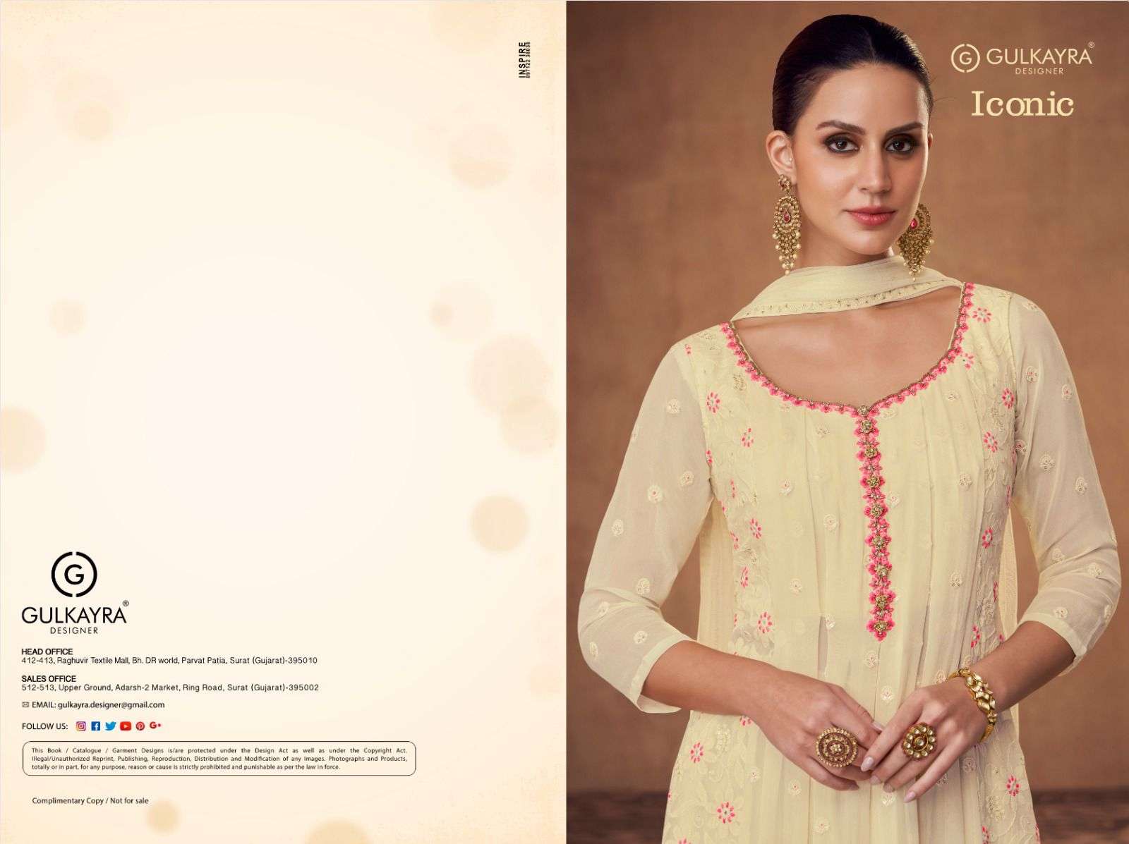 gulkayra iconin designer real georgette suit 