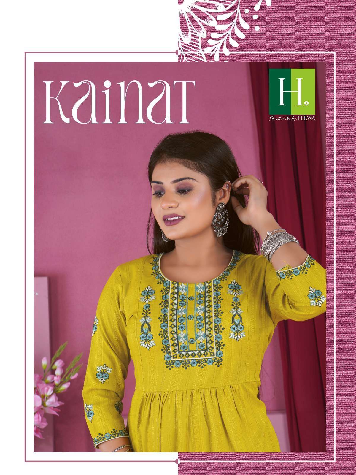 hirwa kainat series 1-5 viscose rayon kurti 