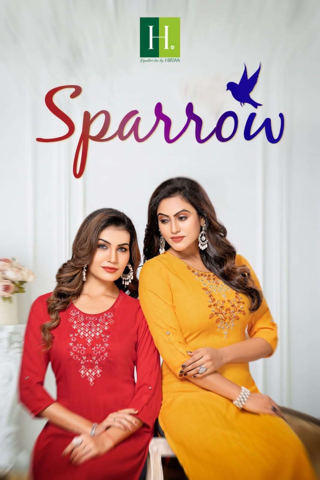 hirwa sparrow series 101-106 rayon dobby kurti 