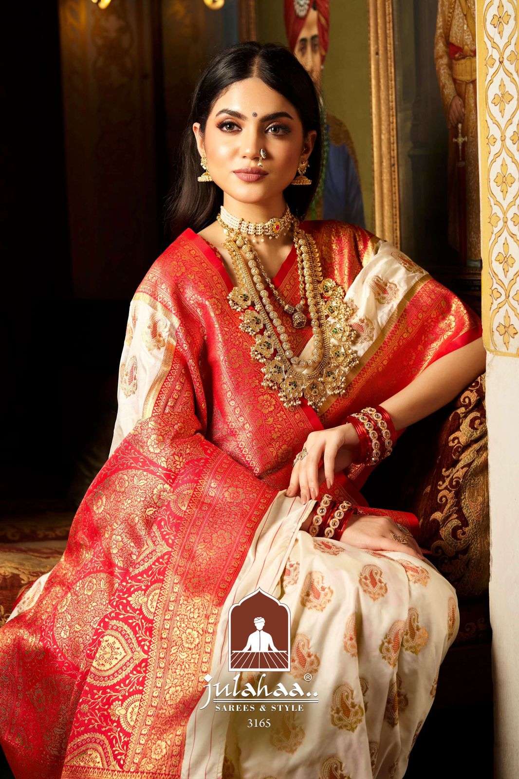 julahaa 3165 silk fabric saree 