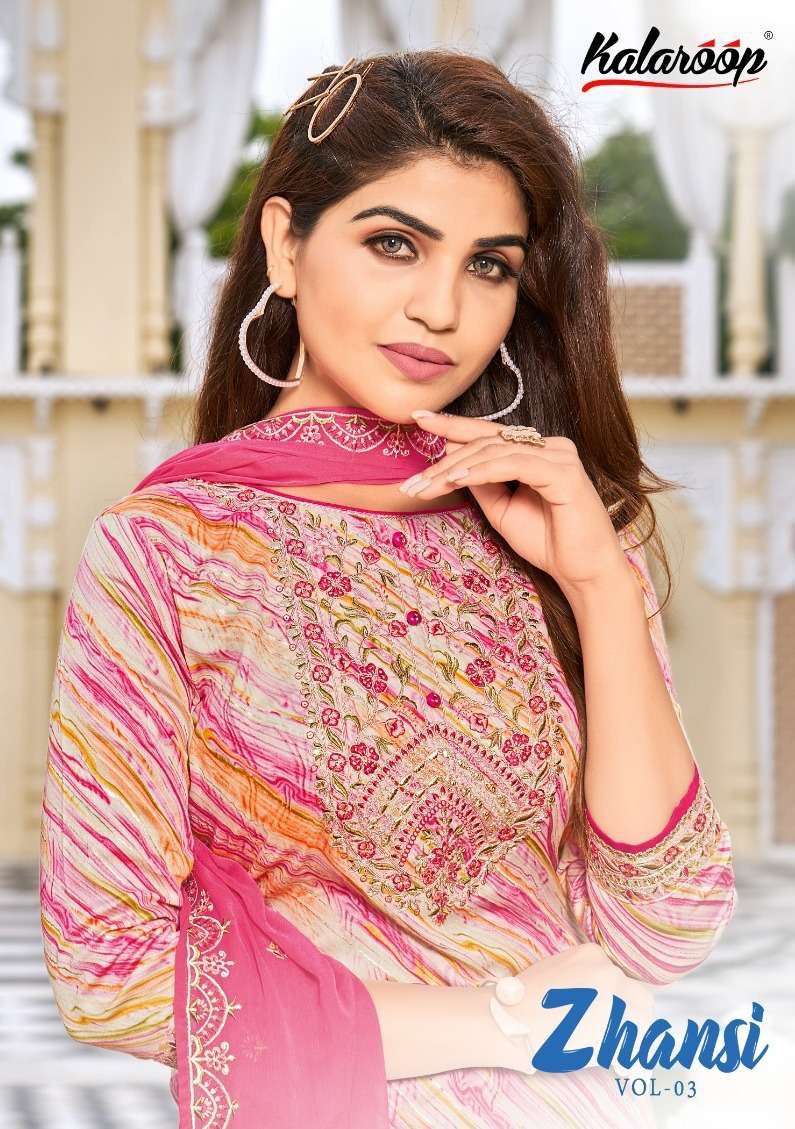 kalaroop zhansi vol 3 series 13839-13842 heavy jam cotton suit 