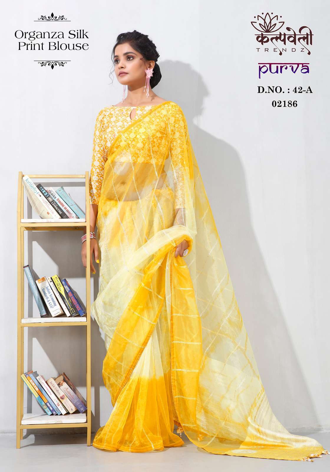 kalpvalley trendz purva 42 Organza silk sequence saree