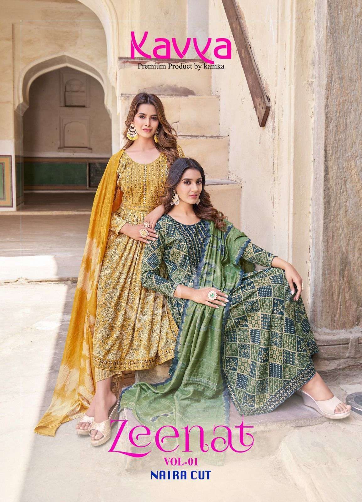 kanika kavya zeenat vol 1 series 1001-1010 capsule foil print suit 