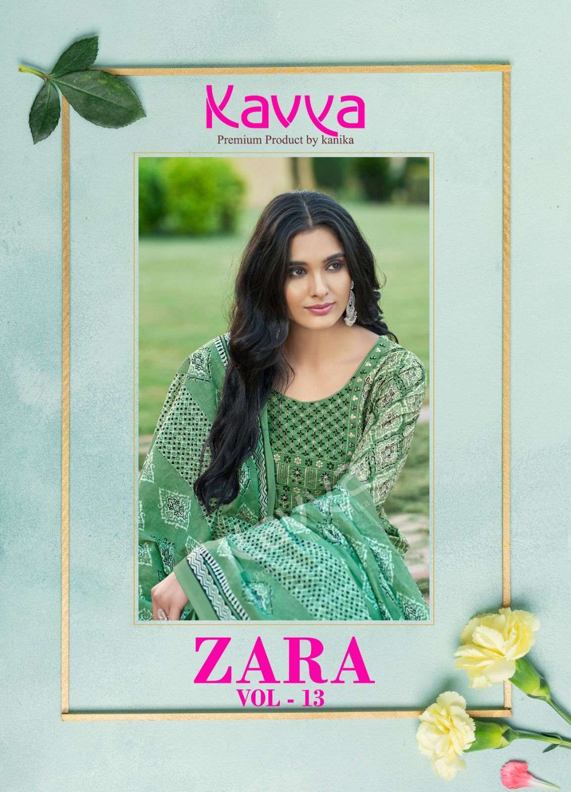 kavya zara vol 13 series 13001-13010 Pure cotton cambric readymade suit