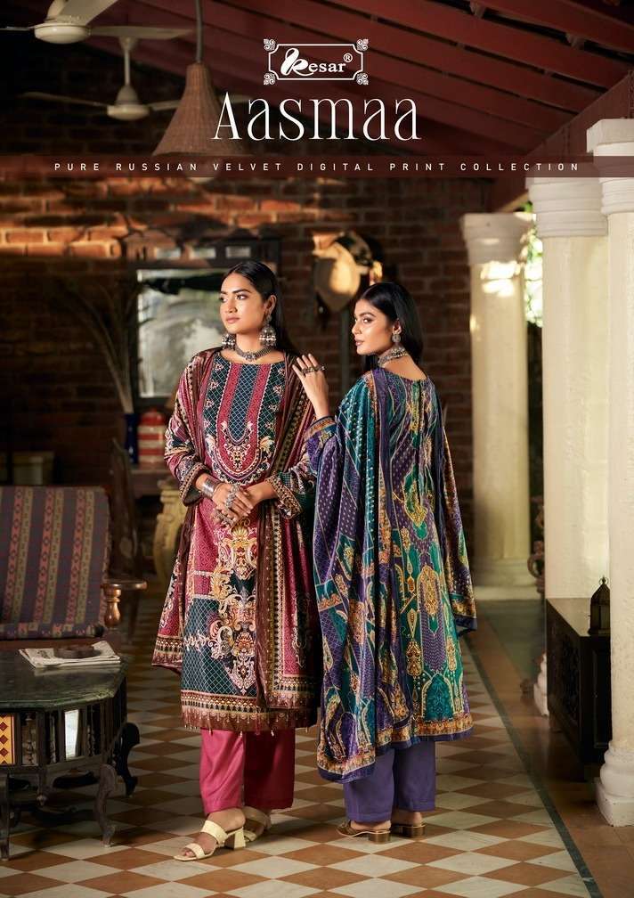 kesar aasmaa series 182001-182006 pure russian velvet suit 