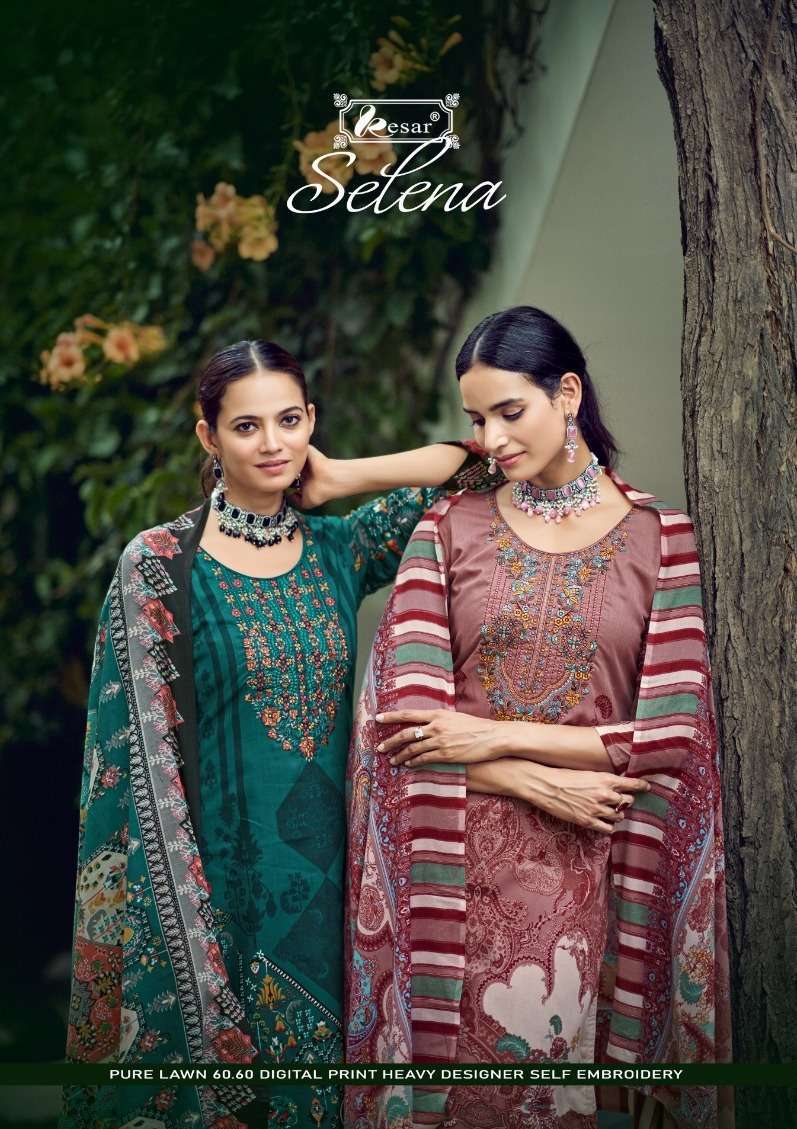 kesar selena series 80001-80006 pure lawn cotton suit 