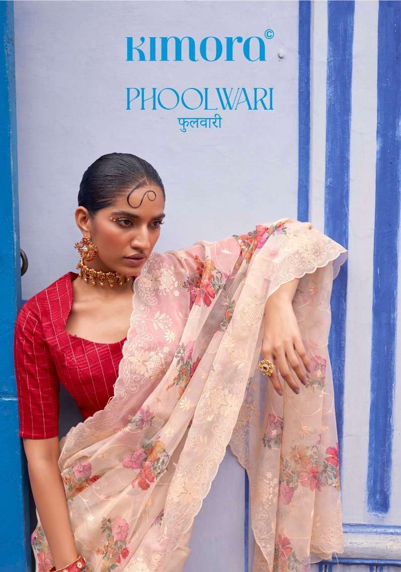 kimora phoolwari series 2016-2020 organza saree