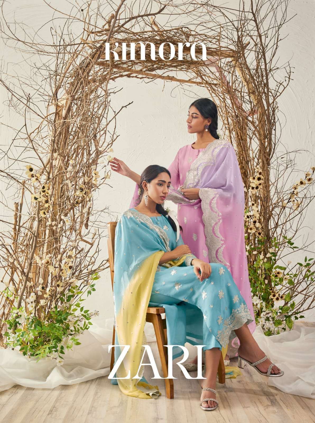 kimora zari series 2131-2138 pure organza suit 
