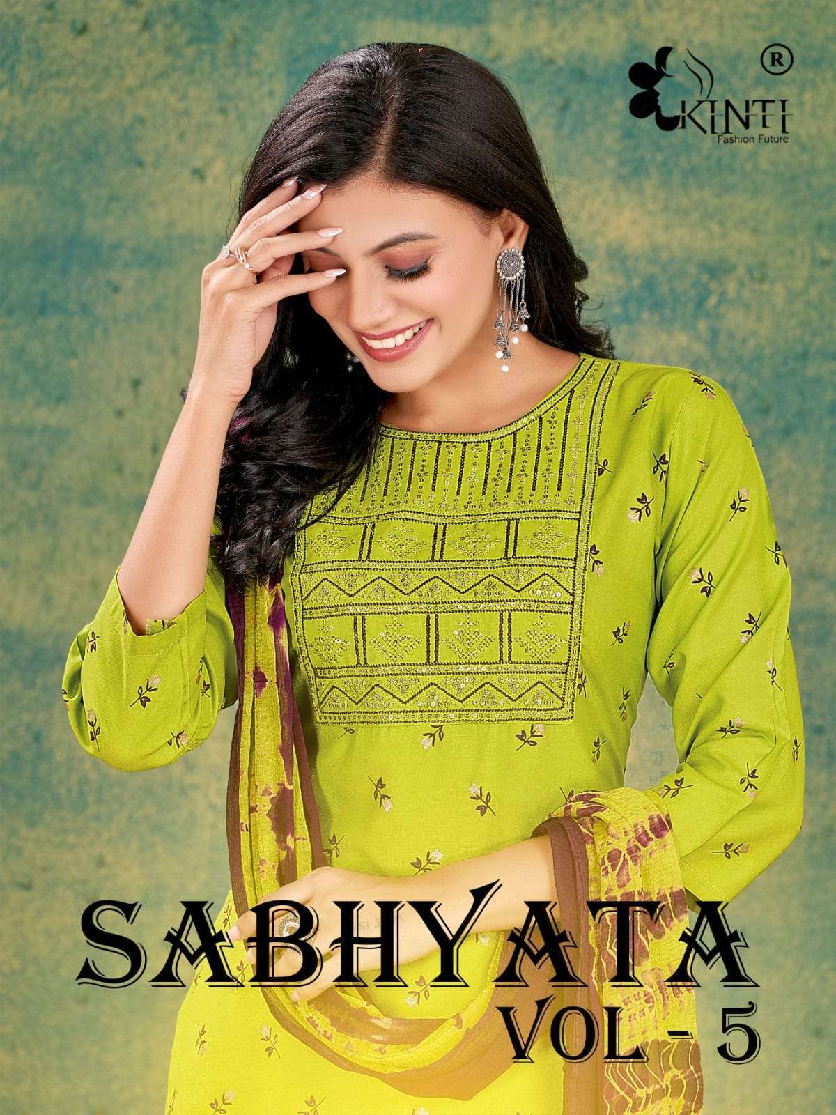 kinti sabhyata vol 5 series 1001-1006 Heavy Rayon Print suit