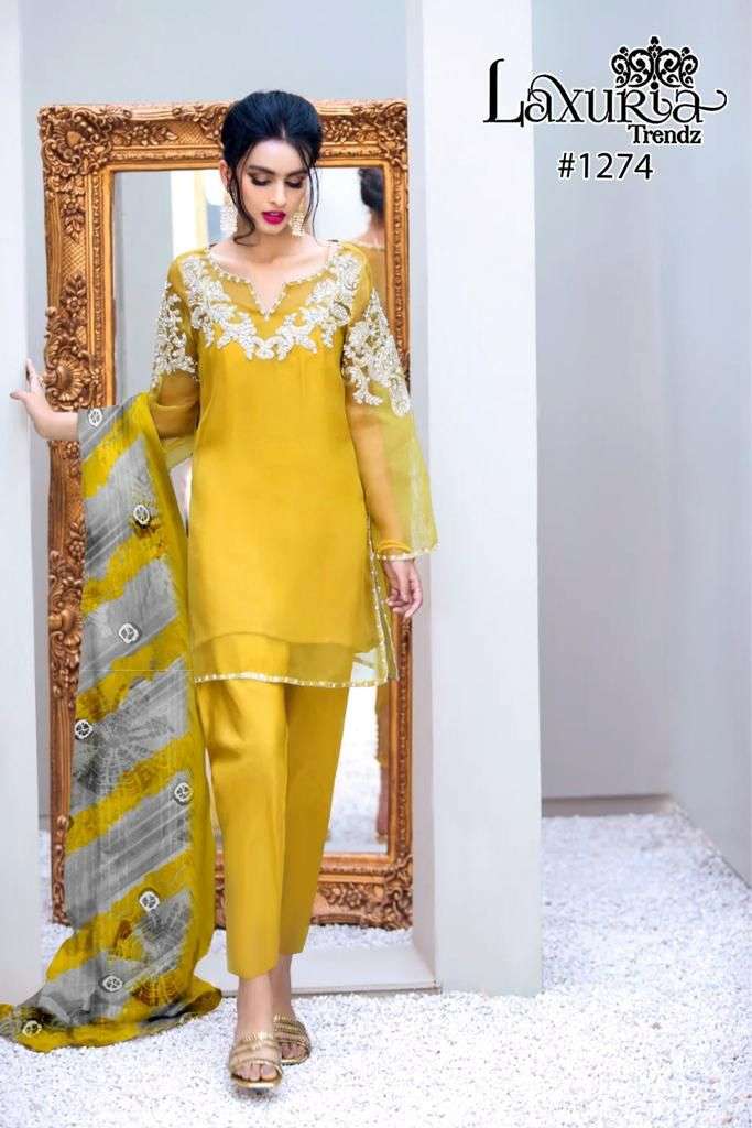 laxuria 1274 designer organza tunic 