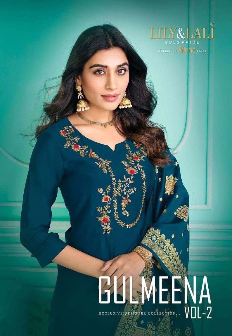lily & lali gulmeena vol 2 series 12901-12906 milan silk suit 