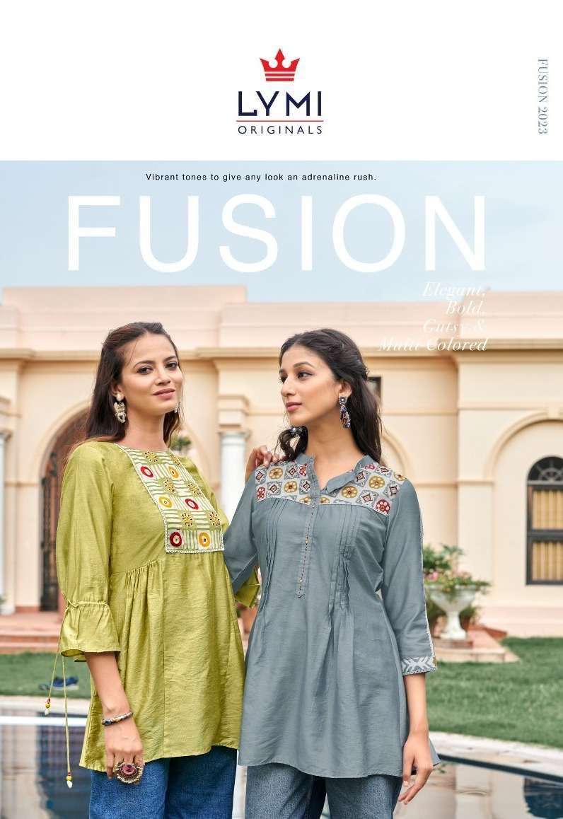 lymi fusion series 4571-4576 viscose work kurti 