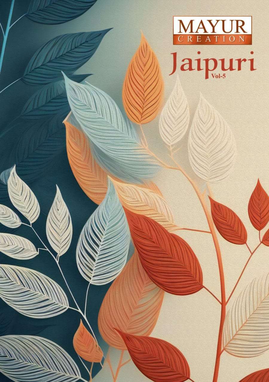 mayur creation jaipuri vol 5 series 5001-5010 pure cotton suit 
