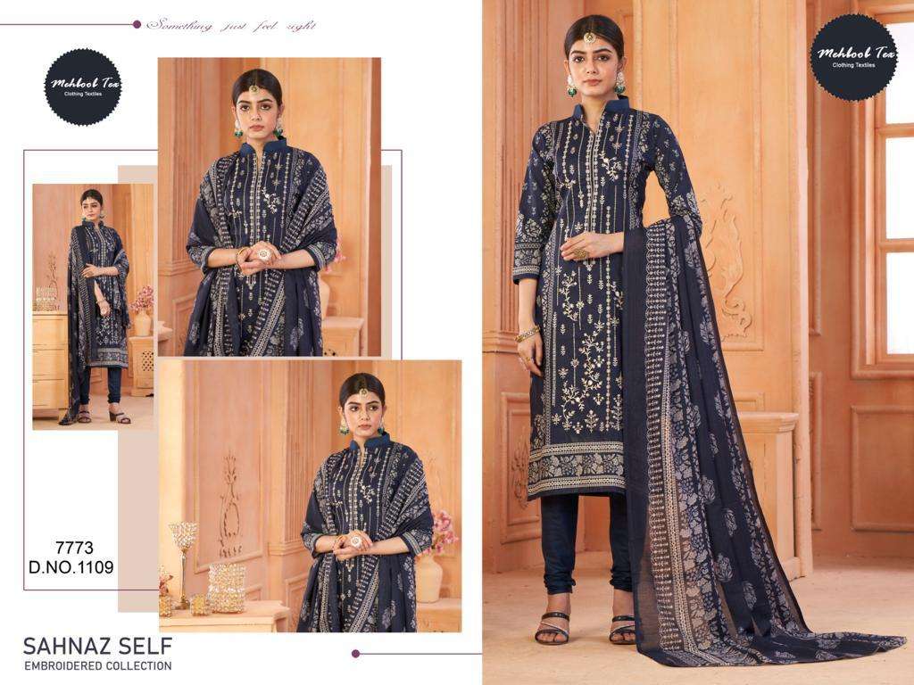 mehboob tex 1109 Self havy embroidered suit