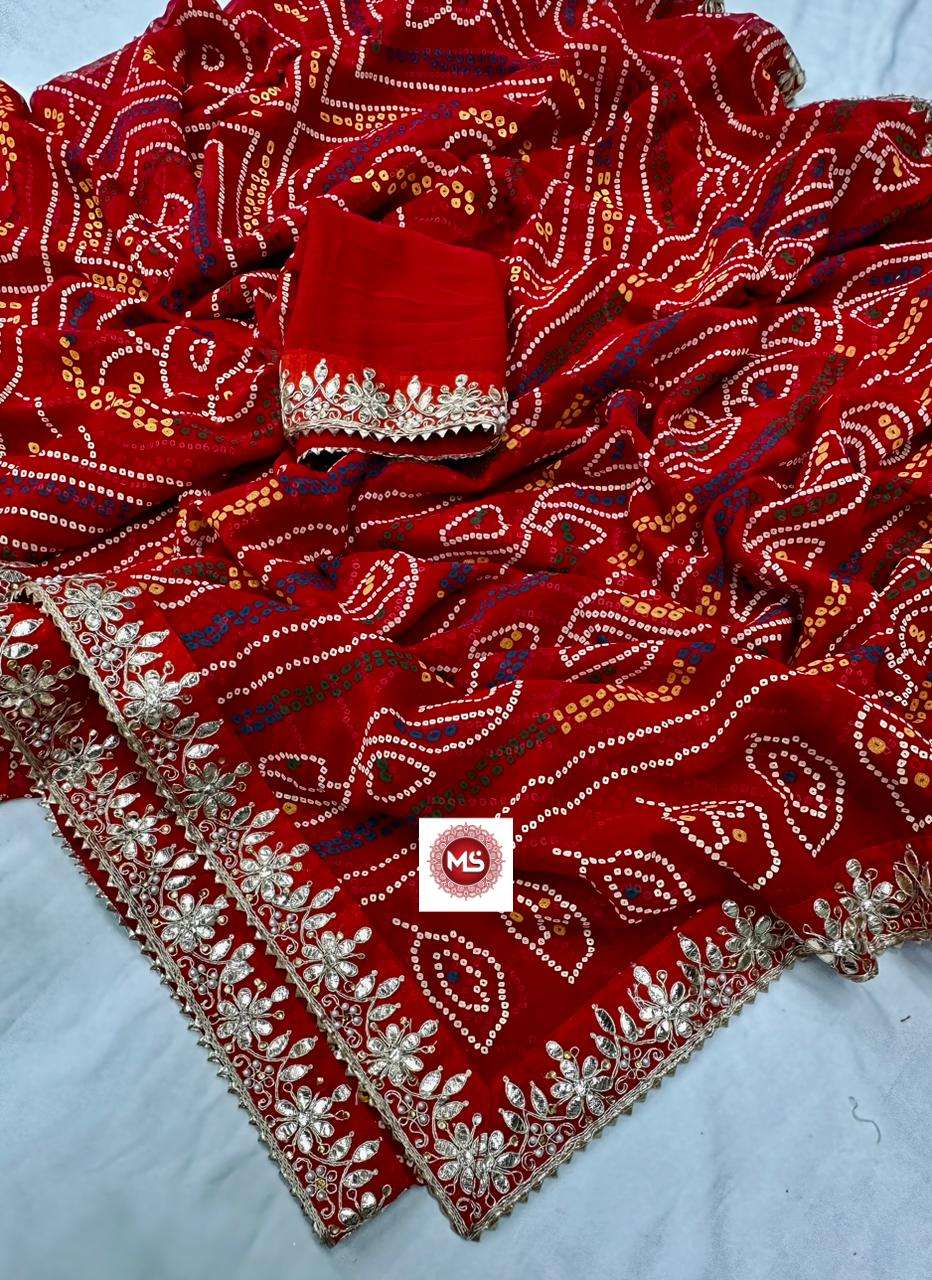 ms brand special saawan designer heavy georgette saree