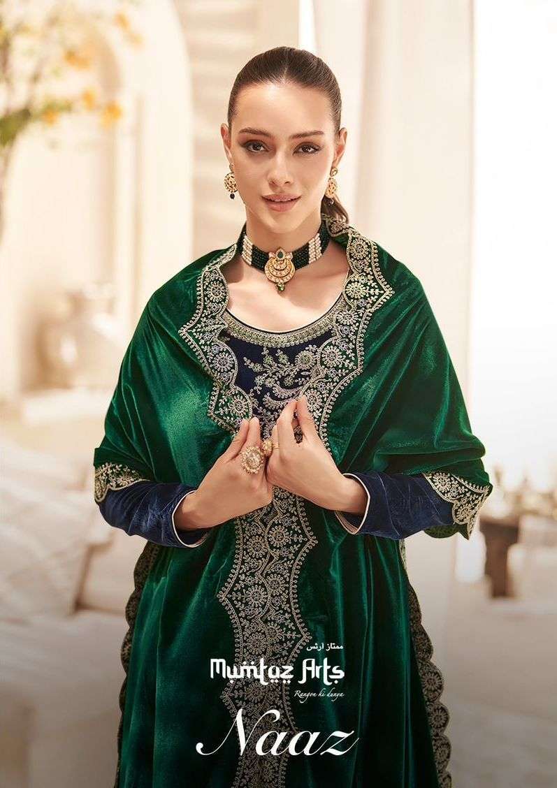 mumtaz arts naaz series 47001-47004 pure velvet suit