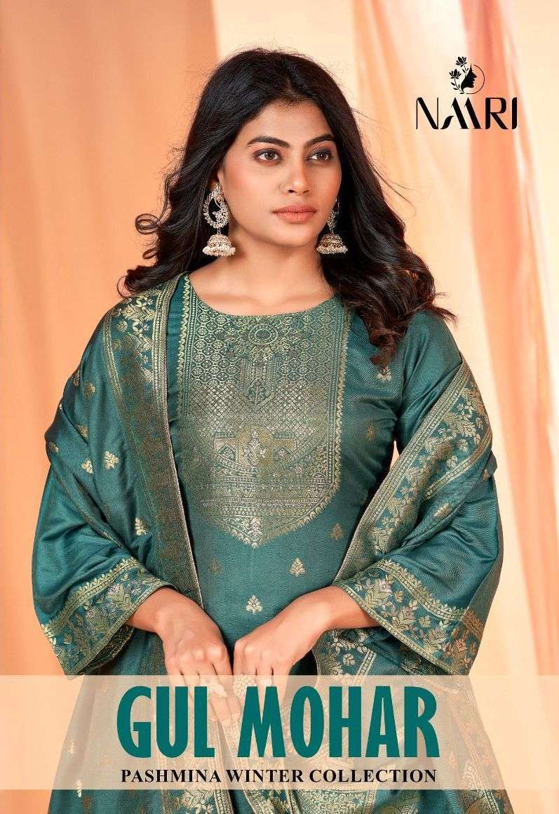 naari gul mohar pashmina winter collection 3 series 26001-26004 Pure viscous suit