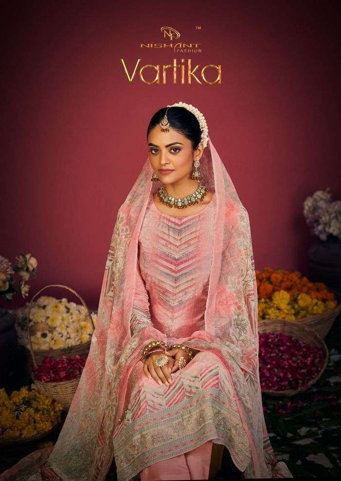 nishant fashion vartika series 54001-54006 Pure Maslin digital print suit