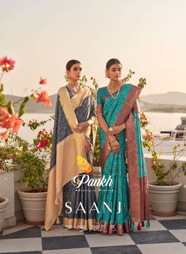 pankh saanj series 6401-6409 khadi silk saree