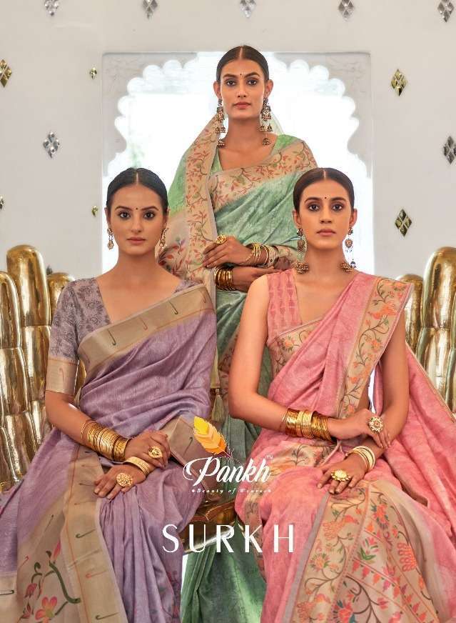 pankh surkh series 6501-6508 silk saree