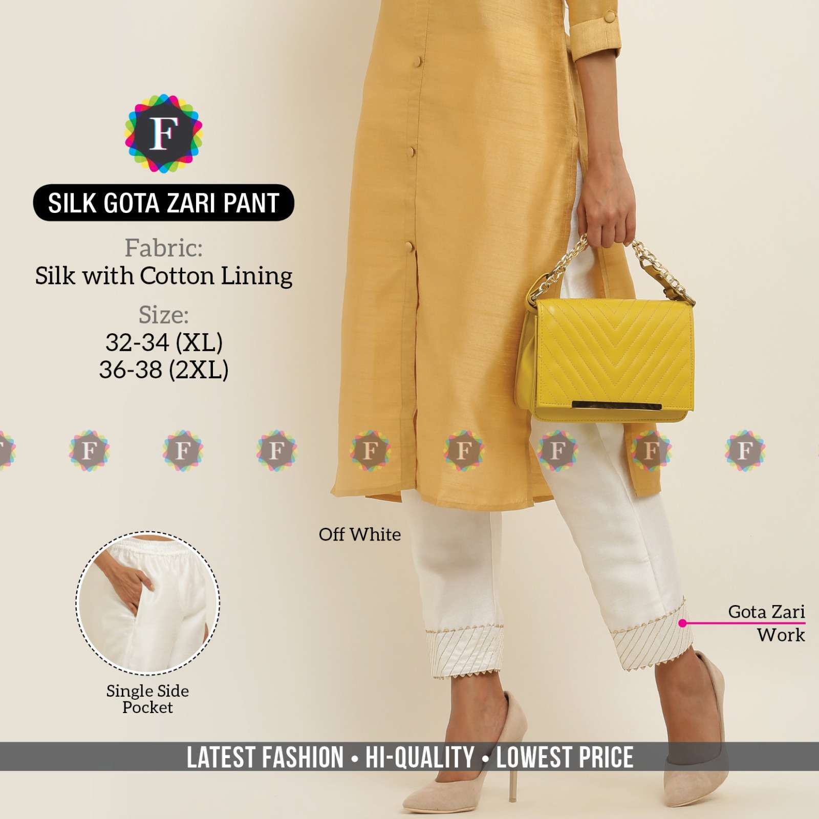 pr silk gota zari pant fancy ethnic office wear pants