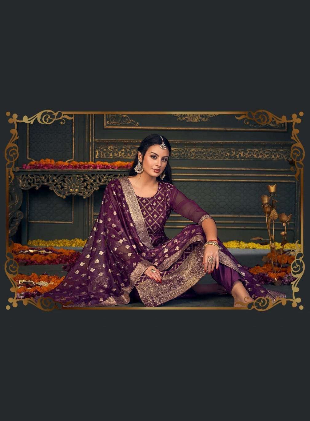 radhika gulnaaz vol 2 series 2001-2006 organza weaving suit 