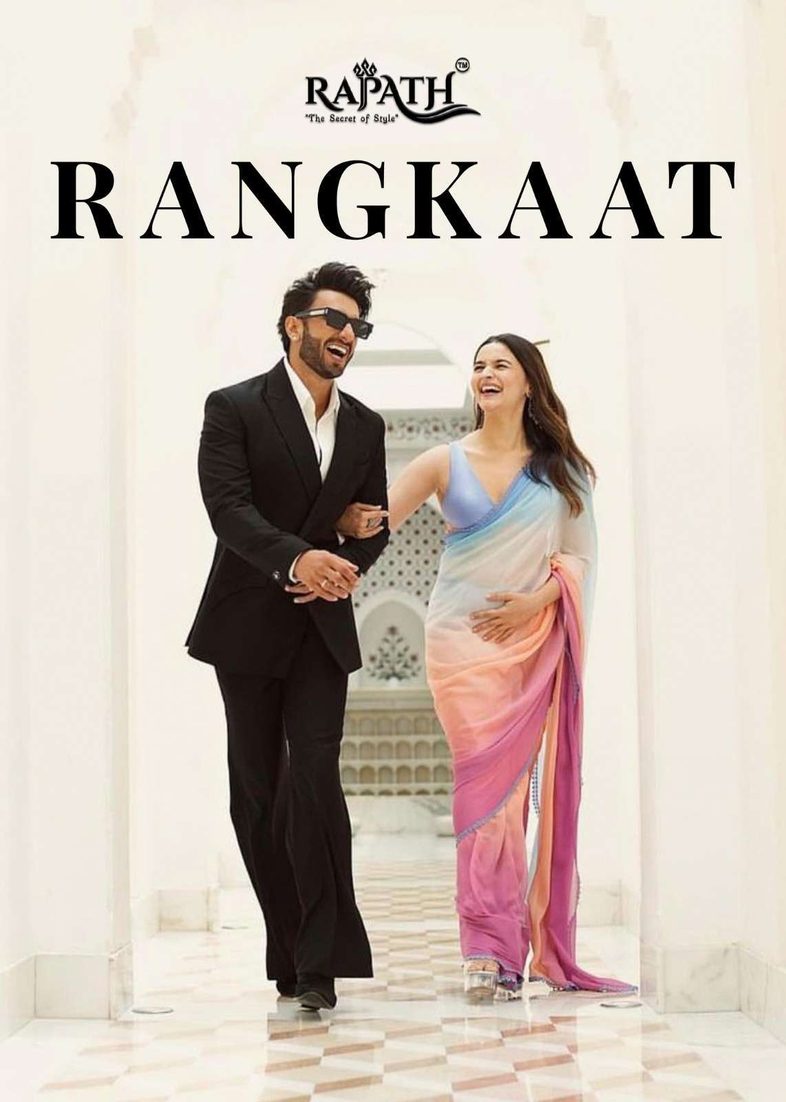 rajpath rangkaat series 1001-1006  Sattin Chinon Fabric saree