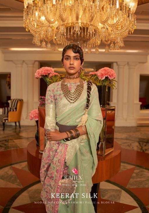 rajtex keerat silk series 272001-272006 modal kashmiri saree