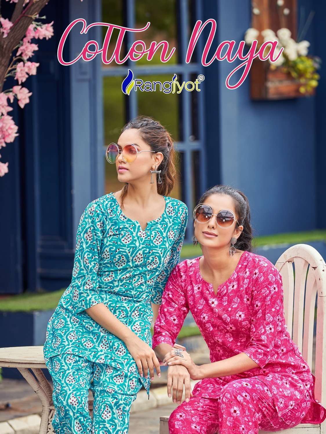 rangjyot cotton naya series 1001-1006 cotton print co ord sets